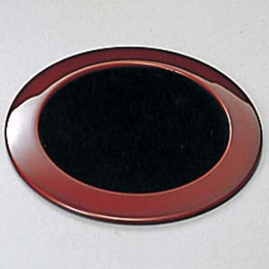 和風　月見　コースター　ウルミ／内黒   1個（ご注文単位1個）【直送品】