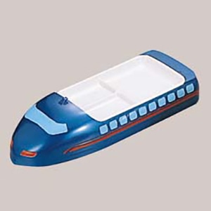 メラミン ランチ皿 ニュー新幹線 ブルー 1個(ご注文単位1個)【直送品】