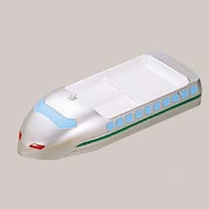 メラミン ランチ皿 ニュー新幹線 シルバー 1個(ご注文単位1個)【直送品】