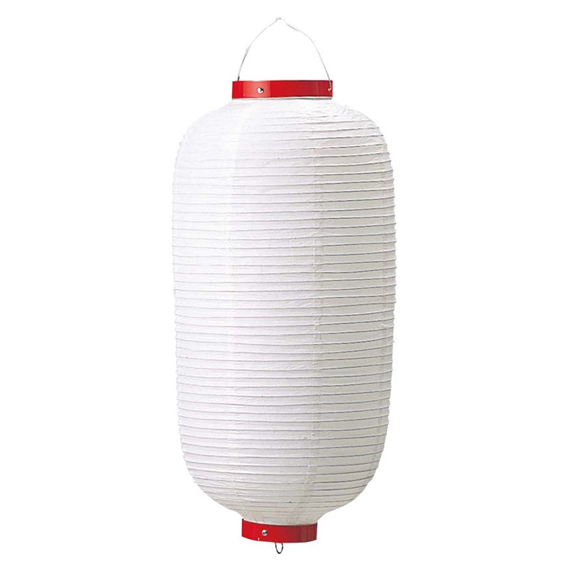 長　ビニール提灯　無地　12号 白　φ330×H670  1個（ご注文単位1個）【直送品】