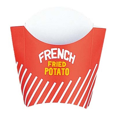 フレンチポテトカートン 01384(50枚入) 紙製 赤 1個(ご注文単位1個)【直送品】