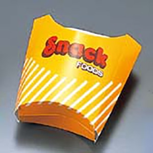 スナックカートン　黄　01392 大（50枚入）紙製  1個（ご注文単位1個）【直送品】