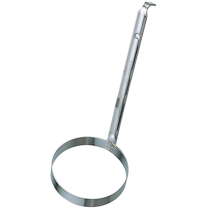 18-8　共柄　カキ揚リング 大（φ108×柄長250）  1個（ご注文単位1個）【直送品】