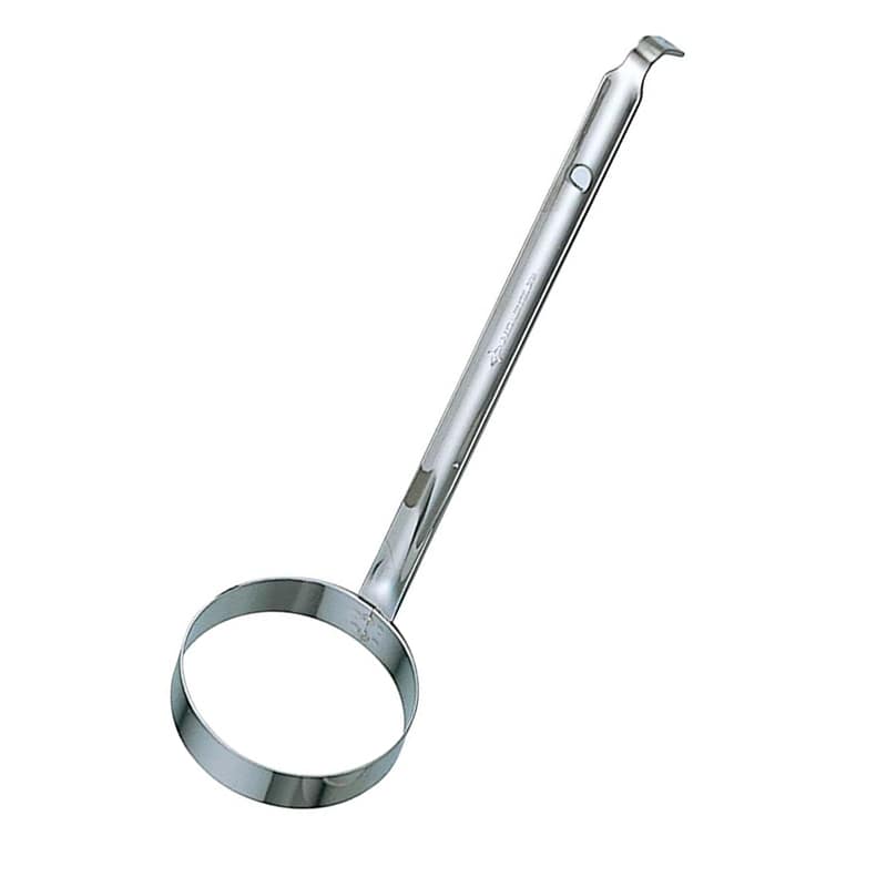 18-8　共柄　カキ揚リング 小（φ80×柄長250）  1個（ご注文単位1個）【直送品】