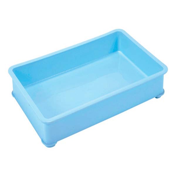 EBM PPカラー番重 A型 小 ブルー(サンコー製) 1個(ご注文単位1個)【直送品】