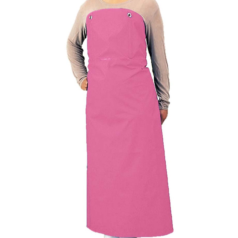 ワンタッチ防水 エプロン ピンク 900×1150 1個(ご注文単位1個)【直送品】