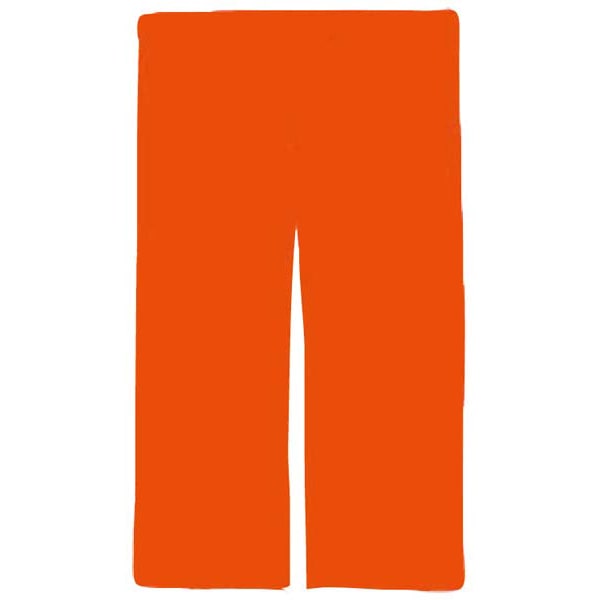 半間用　綿つむぎ　無地　のれん　赤茶   1個（ご注文単位1個）【直送品】