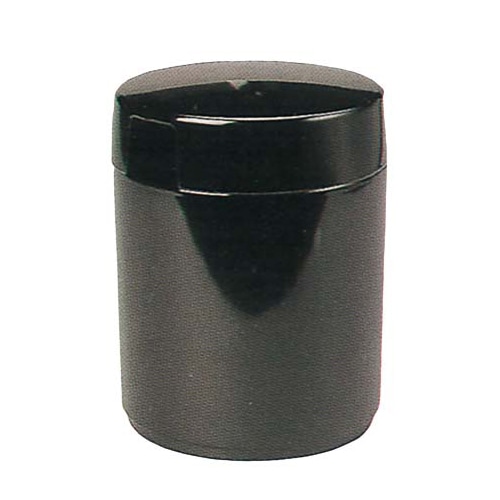 丸 ガリ入れ トング付 黒 ユリヤメラミン 6-1124-9.13 1個(ご注文単位1個)【直送品】