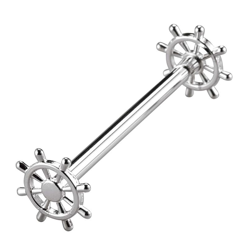 ナイフレスト　舵輪（だりん）錫合金   1個（ご注文単位1個）【直送品】