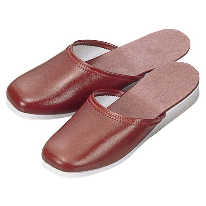 スリッパ(白厚底)S-320 L ブラウン(04) 1個(ご注文単位1個)【直送品】