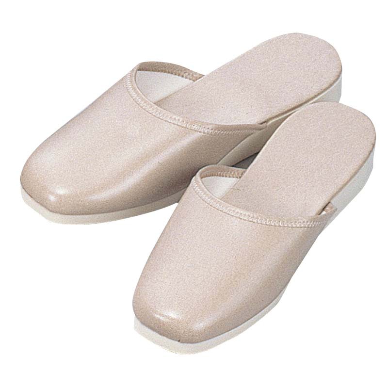 スリッパ(白厚底)S-320 L ベージュ(06) 1個(ご注文単位1個)【直送品】