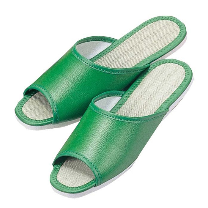 スリッパ(白厚底)S-123 グリーン(019) 1個(ご注文単位1個)【直送品】
