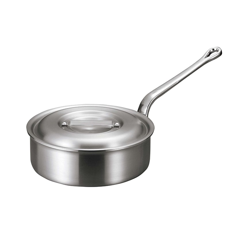 アルミ　バリックス　浅型 片手鍋（磨き仕上げ）21cm  1個（ご注文単位1個）【直送品】