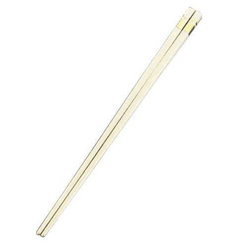リサイクル箸 金ホットスタンプ 25cm アイボリー 1個(ご注文単位1個)【直送品】
