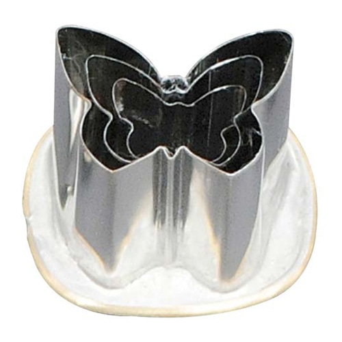 18-8渕付抜型蝶3pcs1セット（ご注文単位1個）【直送品】