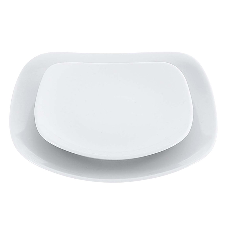 磁器　中華・洋食兼用食器　白撫角皿　12cm   1個（ご注文単位1個）【直送品】