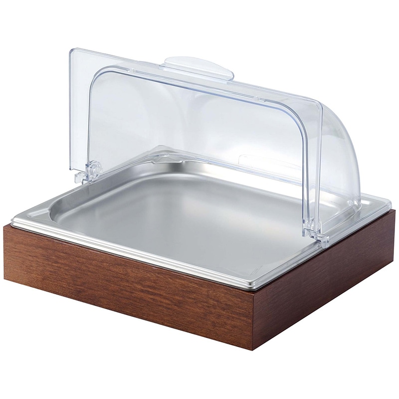 EBM　木枠アイスディスプレイセット　2／3 ブラウン  1個（ご注文単位1個）【直送品】