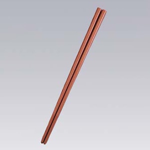 SPSカラー樹脂箸22.6cm　四角（10膳入） すべり止め付　こげ茶  1束（ご注文単位1束）【直送品】