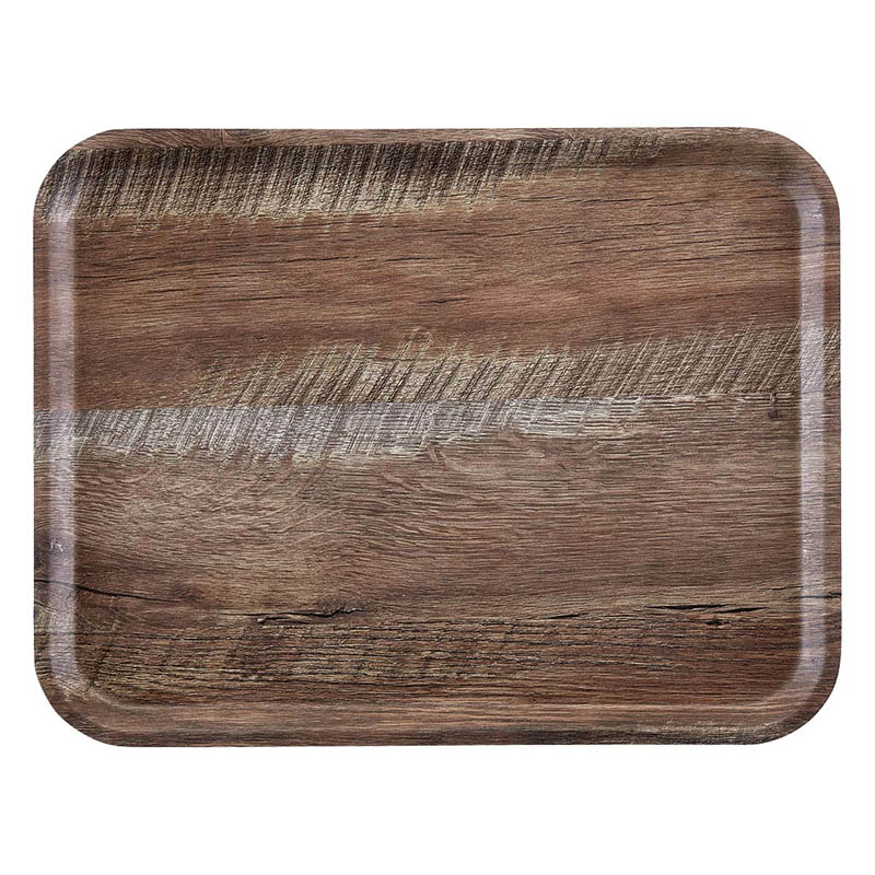 ヴィンテージウッド調トレー　艶消しノンスリップ MA3343E88　ダークオーク  1個（ご注文単位1個）【直送品】