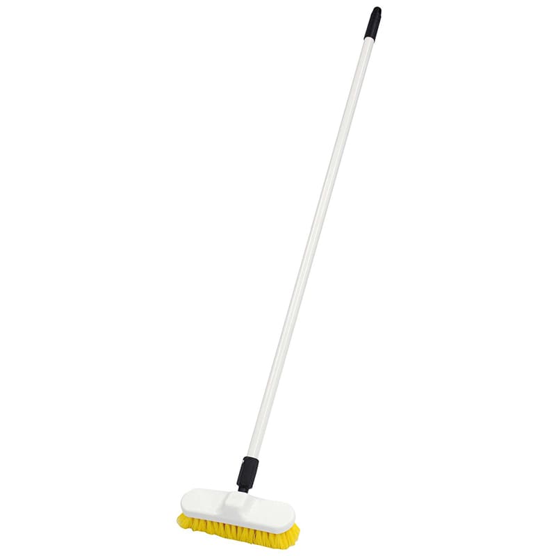 ジャストマン　カラーデッキブルーム（ハンドル付） 1385　イエロー  1個（ご注文単位1個）【直送品】