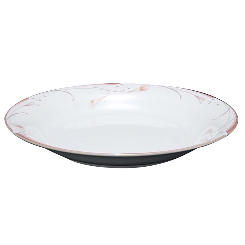 フラワーピンク　24cm　パスタプレート OFM01-400  1個（ご注文単位1個）【直送品】