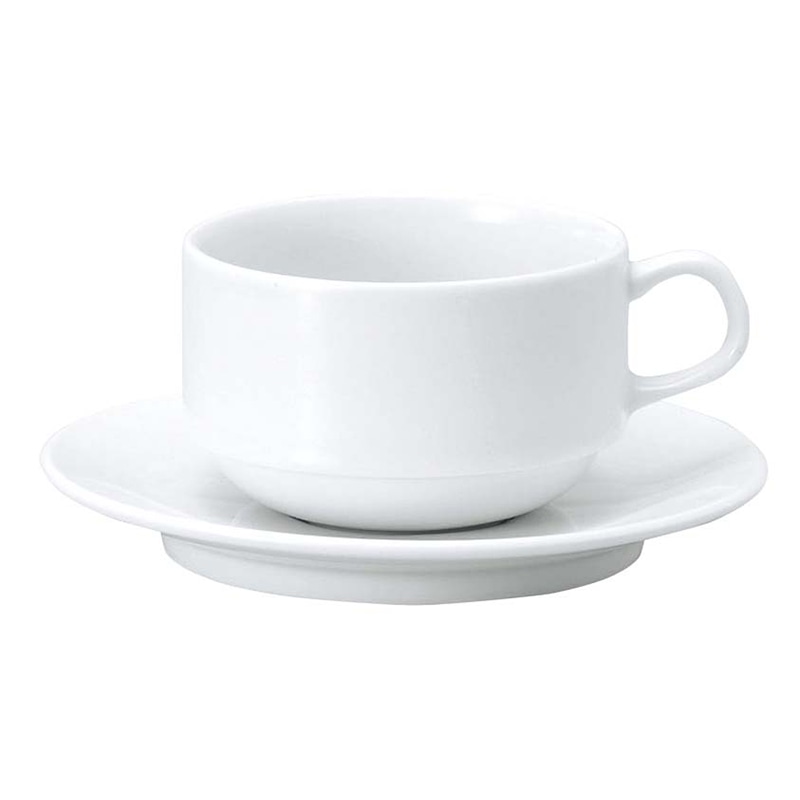 おぎそチャイナ　スタックカプチーノ　4616 ホワイト  ※カップ単品のみ1個（ご注文単位1個）【直送品】