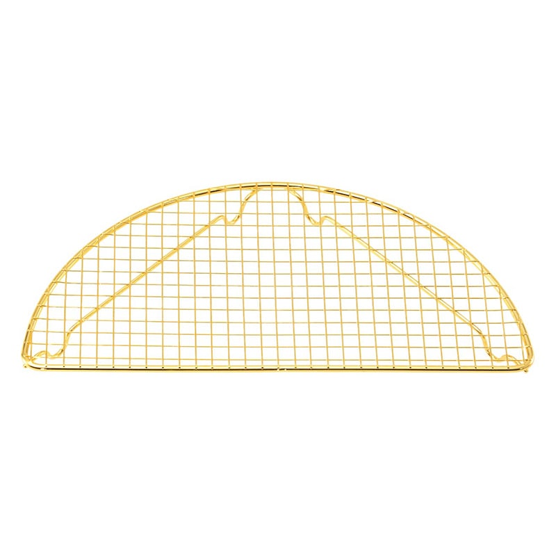 EBM　18-8　半月　とんかつアミ（金メッキ付） 大　200×100  1個（ご注文単位1個）【直送品】