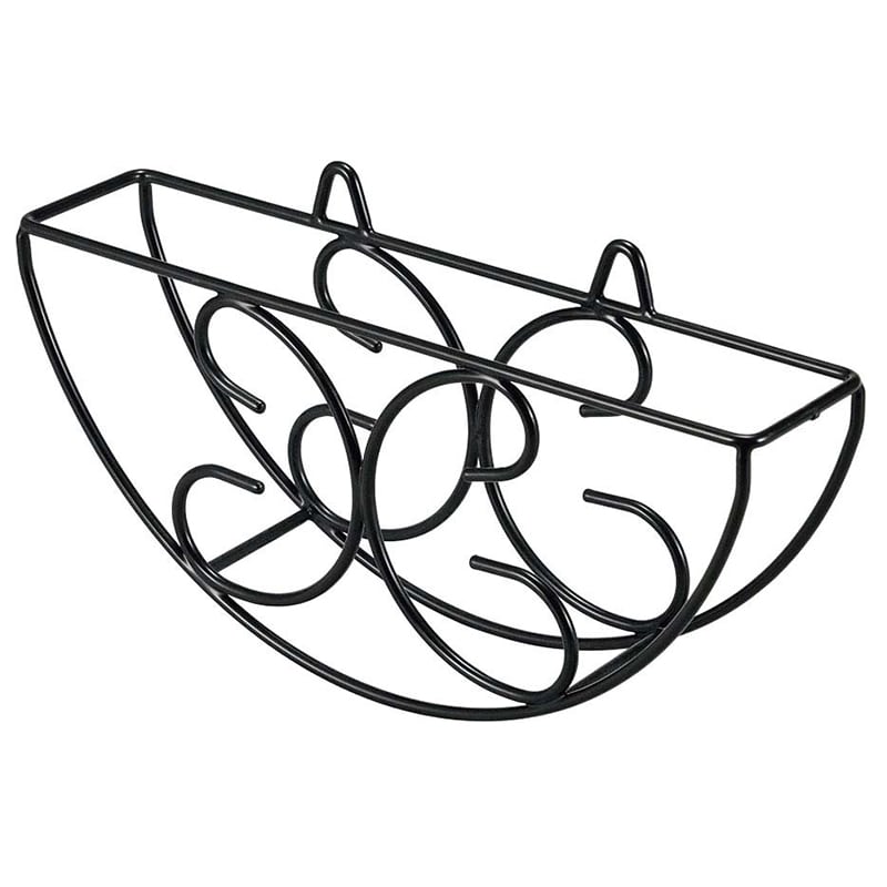 EBM ブラックコーティング 丸盆ラック カベ掛式 14インチ用 1個(ご注文単位1個)【直送品】