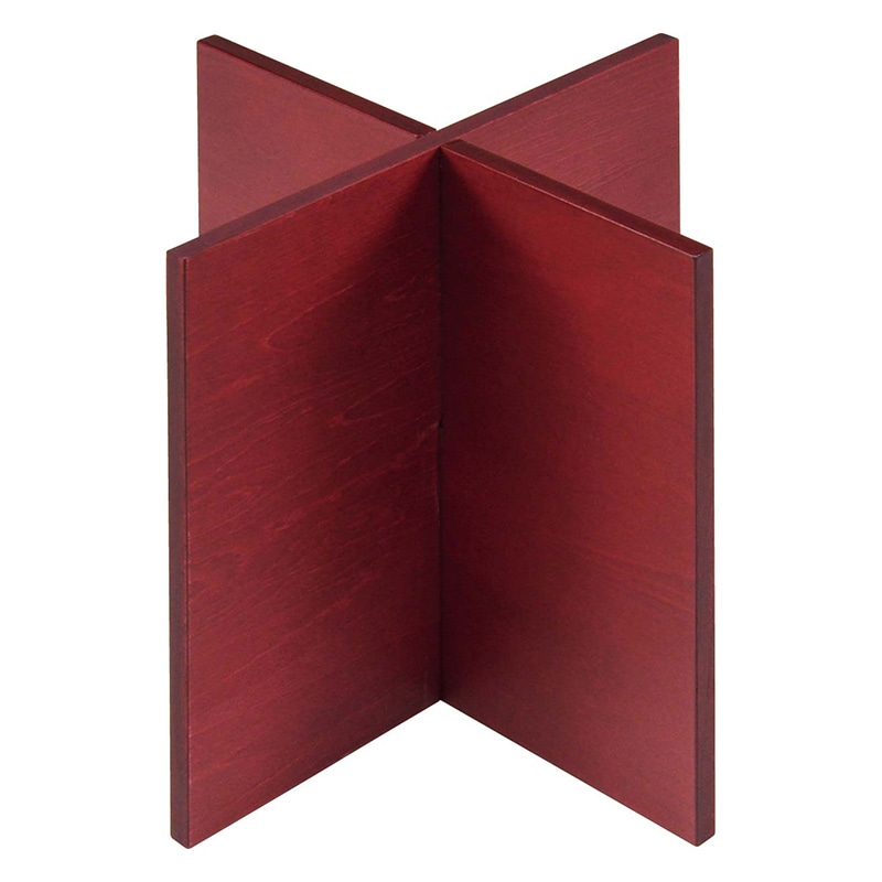 木製 組立十字スタンド 赤 200×200×200mm 1個(ご注文単位1個)【直送品】