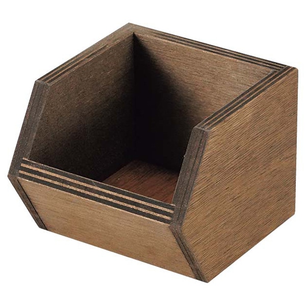 EBM 木製オーガナイザーボックスミニ エボニー塗装 1個(ご注文単位1個)【直送品】