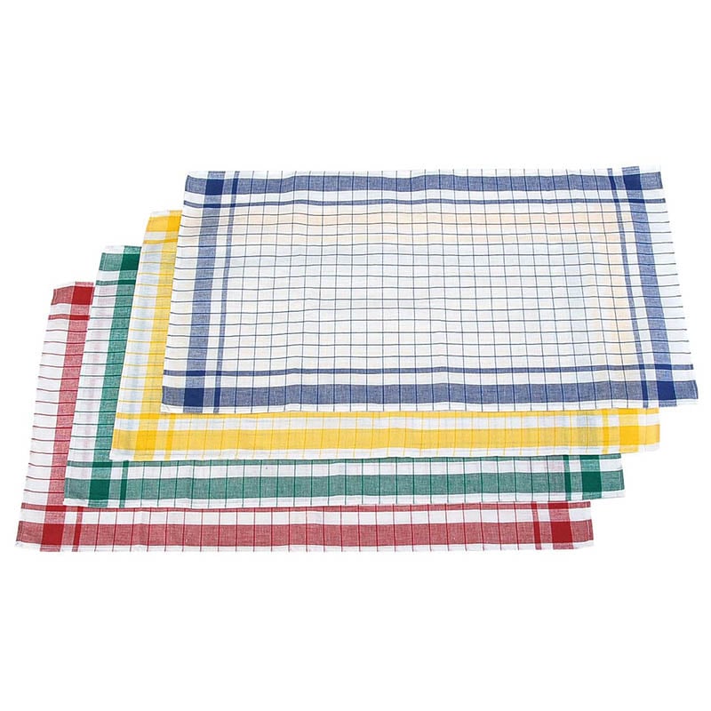 半麻格子ダスター　12枚入　緑   1個（ご注文単位1個）【直送品】