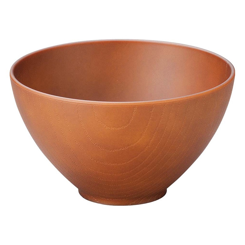 耐熱4寸飛鳥木目汁椀　総ブラウン　1001059   1個（ご注文単位1個）【直送品】