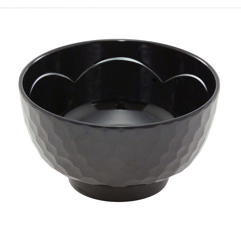 メラミン　亀甲汁椀　身　溜内黒 GW-361TM-B  1個（ご注文単位1個）【直送品】