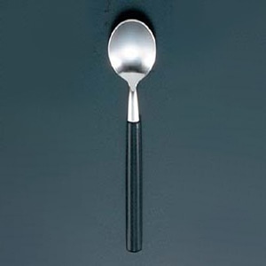18-8　エデン　ティースプーン　黒   1個（ご注文単位1個）【直送品】