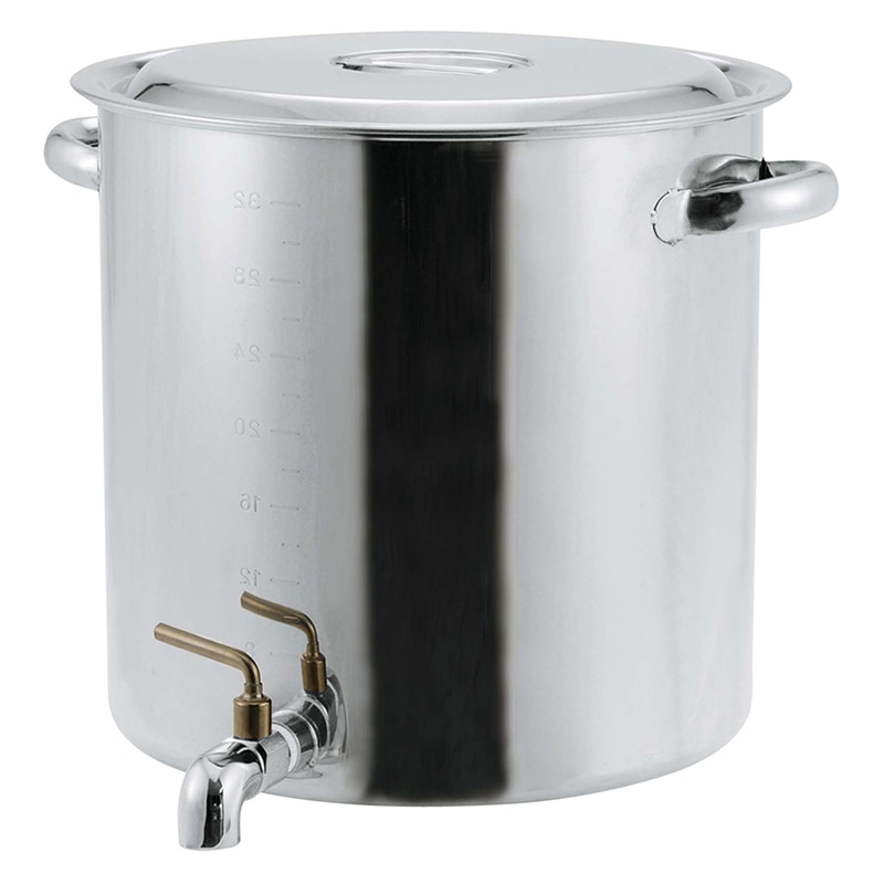 EBM 18-8 蛇口付寸胴鍋 目盛付 45cm(71L) 1個(ご注文単位1個)【直送品】