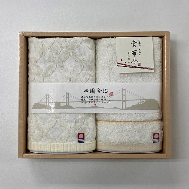 林 今治ギフト 貴布尽4 タオルセット ウォッシュ×2 KJ100400 1セット（ご注文単位60セット）【直送品】