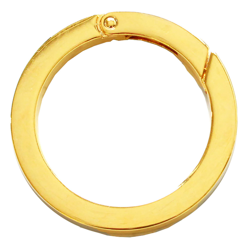 日本紐釦貿易 平角キャストカラビナ 丸 大 φ49mm 徳用20個入 ゴールド CK1-50-S (ご注文単位1セット)【直送品】