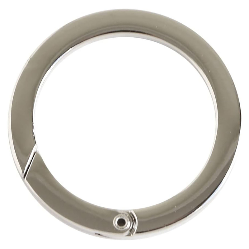 日本紐釦貿易 平角キャストカラビナ 丸 大 φ49mm 徳用20個入 シルバー CK1-50-S (ご注文単位1セット)【直送品】