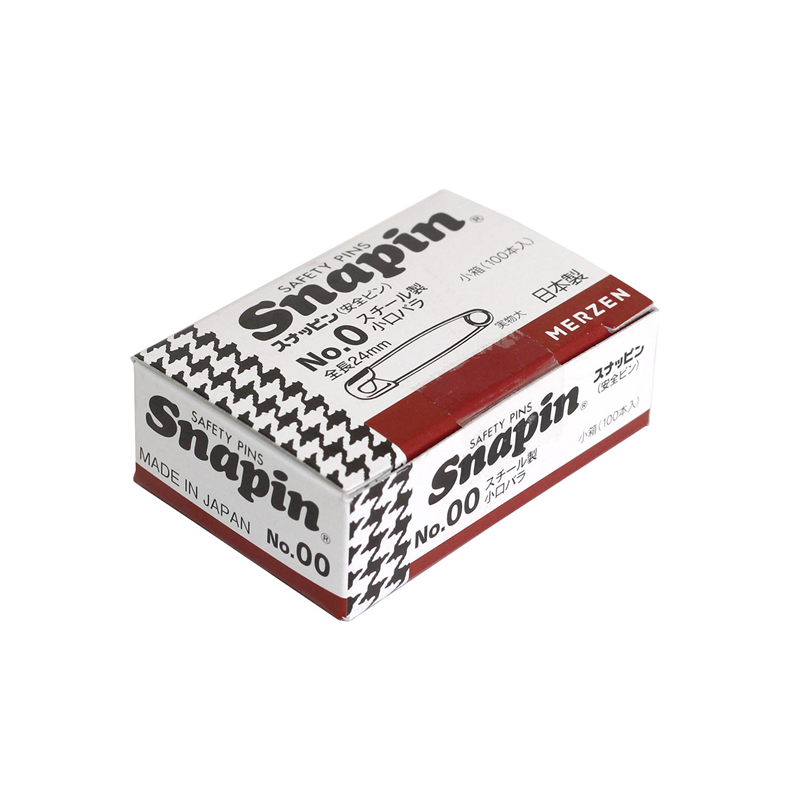 日本紐釦貿易 MERZEN スナッピン 安全ピン シルバー 20mm 100本 AC100-00 (ご注文単位1束)【直送品】