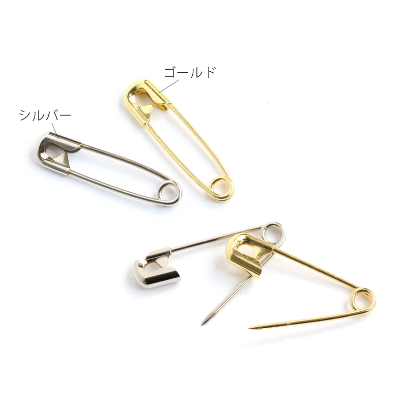 日本紐釦貿易 MERZEN スナッピン 安全ピン シルバー 20mm 100本 AC100-00 (ご注文単位1束)【直送品】