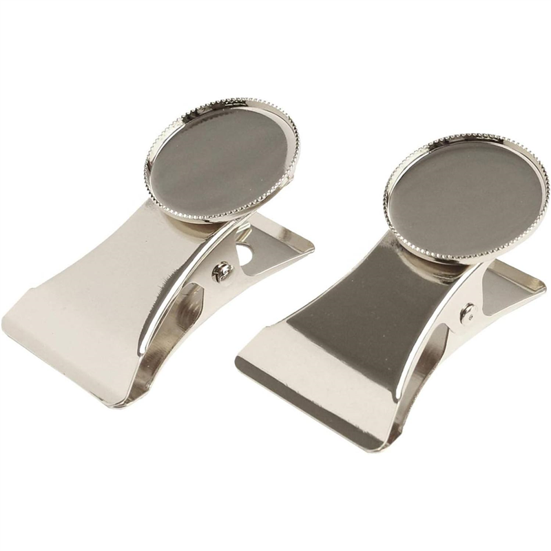 日本紐釦貿易 ミール皿付クリップ 皿20mm シルバー 2個 A24-56S （ご注文単位1束）【直送品】