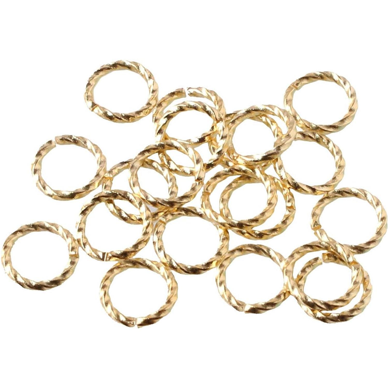 日本紐釦貿易 デザイン丸カン 外径φ8mm ゴールド A24-37G （ご注文単位1束）【直送品】