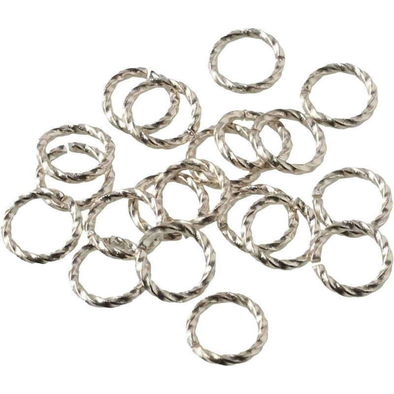 日本紐釦貿易 デザイン丸カン 外径φ8mm シルバー A24-37S （ご注文単位1束）【直送品】