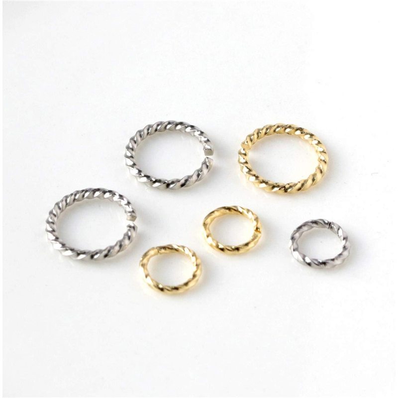 日本紐釦貿易 デザイン丸カン 外径φ8mm シルバー A24-37S (ご注文単位1束)【直送品】