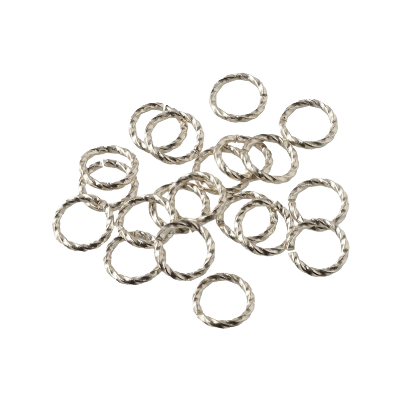 日本紐釦貿易 デザイン丸カン 外径φ8mm シルバー A24-37S (ご注文単位1束)【直送品】