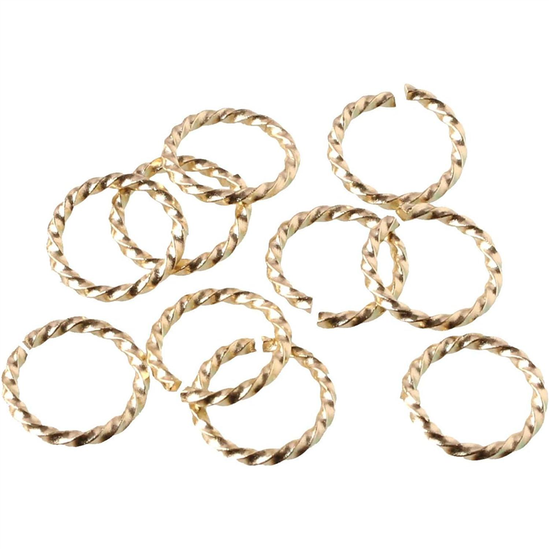 日本紐釦貿易 デザイン丸カン 外径φ12mm ゴールド A24-38G （ご注文単位1束）【直送品】