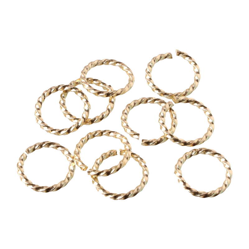 日本紐釦貿易 デザイン丸カン 外径φ12mm ゴールド A24-38G (ご注文単位1束)【直送品】