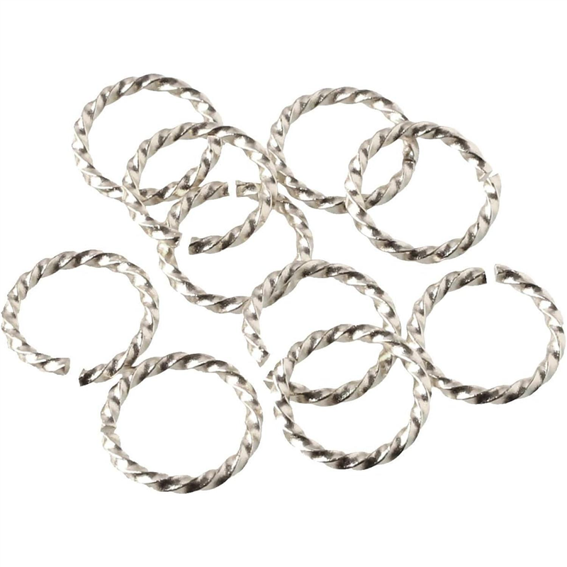 日本紐釦貿易 デザイン丸カン 外径φ12mm シルバー A24-38S （ご注文単位1束）【直送品】