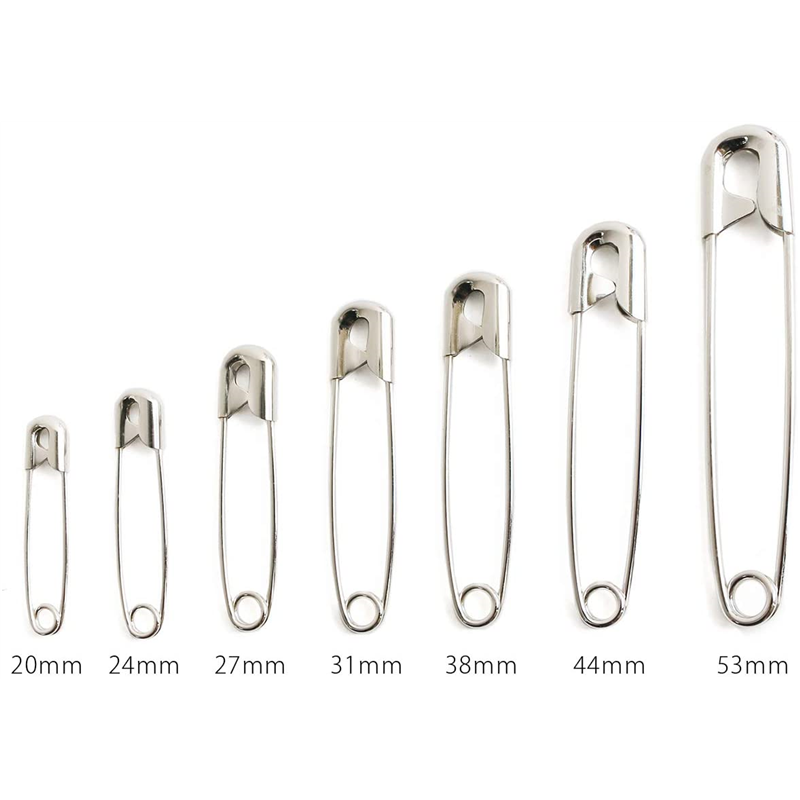 日本紐釦貿易 MERZEN スナッピン 安全ピン シルバー 53mm 250本 AC115-5 (ご注文単位1束)【直送品】