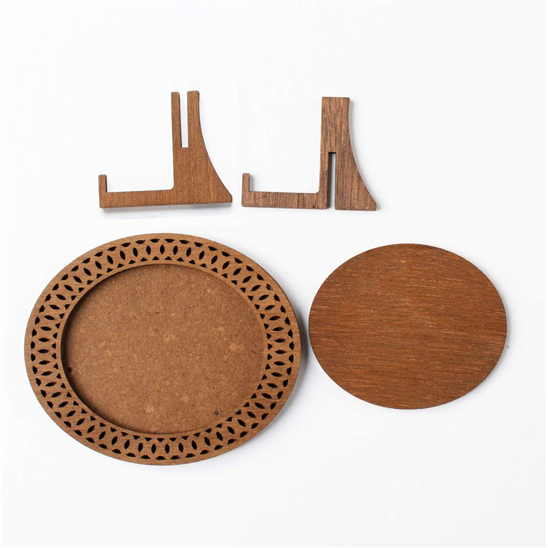 日本紐釦貿易 刺しゅう用ミニウッドフレーム だ円型 5個 W12×H9.9cm ブラウン A22-122-5 (ご注文単位1束)【直送品】